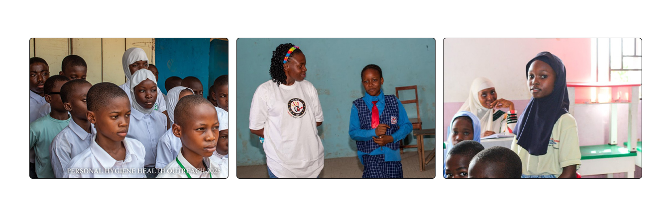 School children in Ilorin, Kwara State, interacting with Asake Empowerment Foundation